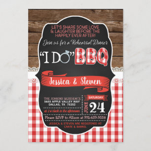 Invitation pour le dîner de répétition du barbecue