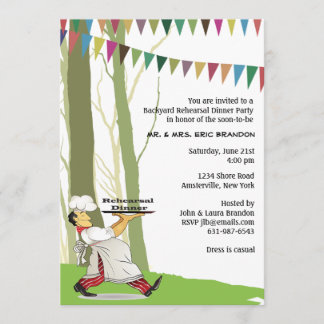 Invitation pour le dîner de répétition en plein ai