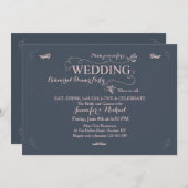 Invitation pour le dîner de répétition Mariage (Devant / Derrière)