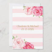 Invitation pour le dîner de répétition rose (Dos)
