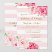 Invitation pour le dîner de répétition rose (Devant / Derrière)