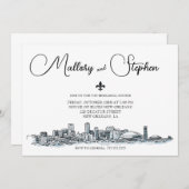 Invitation pour le dîner de répétition Skyline de  (Devant / Derrière)