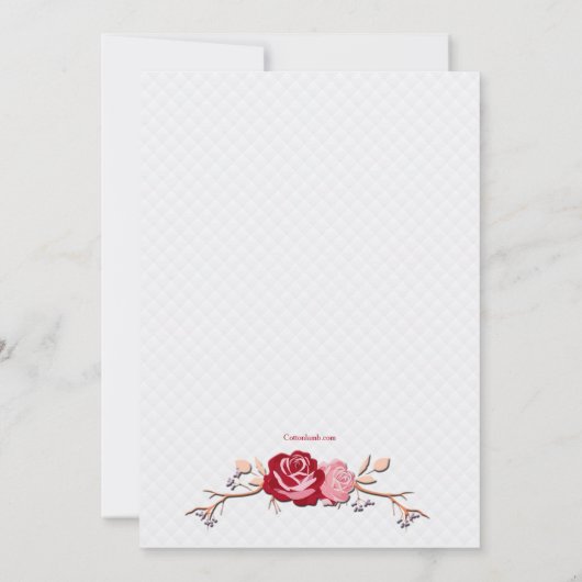 Invitation pour le dîner de Saint Valentin (Dos)