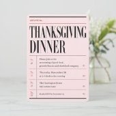 Invitation pour le dîner de Thanksgiving aux archi (Debout devant)