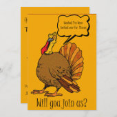 Invitation pour le dîner de Thanksgiving - Funny T (Devant / Derrière)