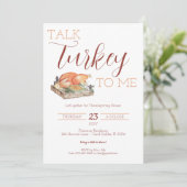 Invitation pour le dîner de Thanksgiving Rustic Ta (Debout devant)