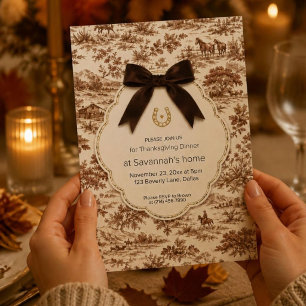 Invitation pour le dîner de Thanksgiving Toile occ