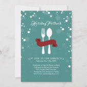 Invitation pour le dîner de vacances Potluck (Devant)