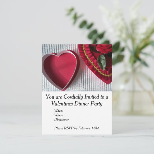 Invitation pour le dîner Valentines (Debout devant)