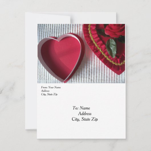 Invitation pour le dîner Valentines (Dos)