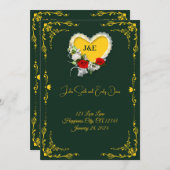 Invitation pour le générateur de code Qr Mariage (Devant / Derrière)