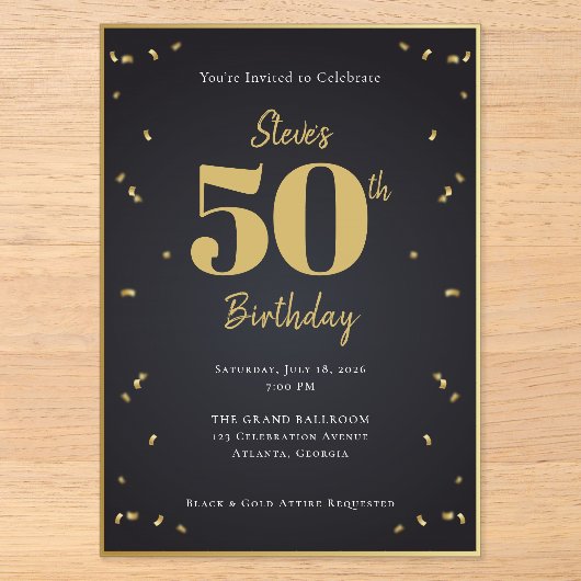Invitation pour le Jalon Or de Minuit (Recto)