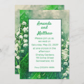 Invitation pour le jardin de printemps Muguet (Devant / Derrière)