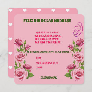 INVITATION POUR LE JOUR DES MÈRES