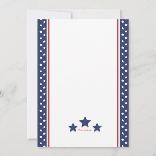 Invitation pour le jour des présidents Rouge Blanc (Dos)
