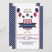 Invitation pour le jour des présidents Rouge Blanc (Devant / Derrière)