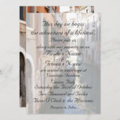 Invitation pour le mariage orienté de Venise (Devant / Derrière)