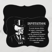 Invitation pour le marié crâne (Devant / Derrière)