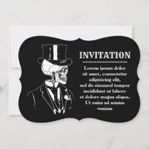 Invitation pour le marié squelette