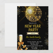 Invitation pour le Nouvel An à la boule disco (Devant / Derrière)