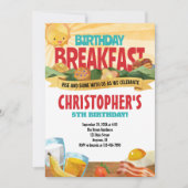 Invitation pour le petit déjeuner d'anniversaire (Devant)