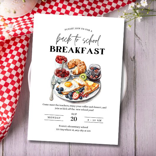 Invitation pour le petit-déjeuner de rentrée, Renc