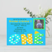 Invitation pour le premier anniversaire (Debout devant)