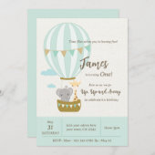 Invitation pour le premier anniversaire (Devant / Derrière)