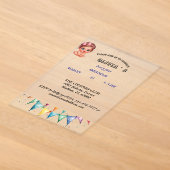 Invitation pour le premier anniversaire aux fruits (Poser)