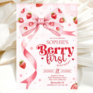 Invitation pour le premier anniversaire aux fruits