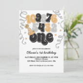 Invitation pour le premier anniversaire avec compt (Debout devant)