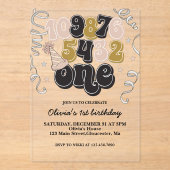 Invitation pour le premier anniversaire avec compt (Recto)