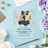 Invitation pour le premier anniversaire avec compt (Insitu (Mariage))