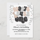 Invitation pour le premier anniversaire avec compt (Devant)