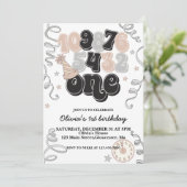 Invitation pour le premier anniversaire avec compt (Debout devant)