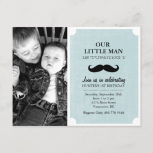 Invitation pour le premier anniversaire avec photo