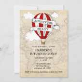 Invitation pour le premier anniversaire - Aventure (Devant)