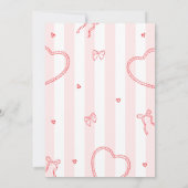 Invitation pour le premier anniversaire Coquette H (Dos)