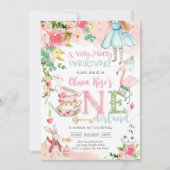 Invitation pour le premier anniversaire d'Alice au (Devant)