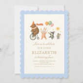 Invitation pour le premier anniversaire d'animaux  (Devant)