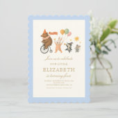 Invitation pour le premier anniversaire d'animaux  (Debout devant)