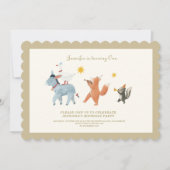 Invitation pour le premier anniversaire d'animaux (Devant)