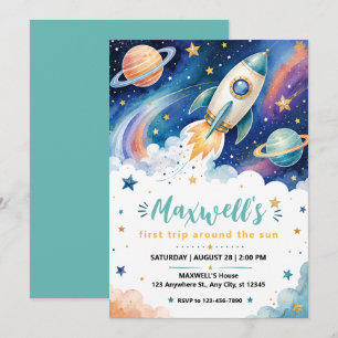 Invitation pour le premier anniversaire dans l'esp