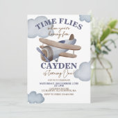 Invitation pour le premier anniversaire d'avion Le (Debout devant)