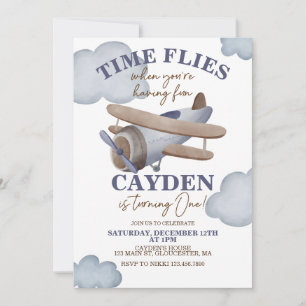 Invitation pour le premier anniversaire d'avion Le