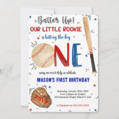 Invitation pour le premier anniversaire de basebal (Devant)