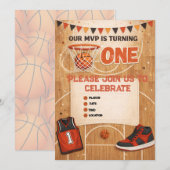 Invitation pour le premier anniversaire de Basketb (Devant / Derrière)