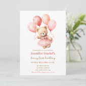Invitation pour le premier anniversaire de Beary a (Debout devant)