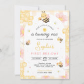 Invitation pour le premier anniversaire de Bébé Ab (Devant)