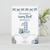 Invitation pour le premier anniversaire de bébé au (Debout devant)